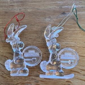 2 energizer bunnies vintage ornament
